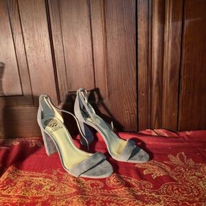 Vince Camuto Elegant Gray Suede Heels
